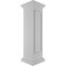 Ekena Millwork 12"W x 48"H Straight Newel Post with Panel, Peaked Capital & Base Trim (Installation kit included) NWL12X48SPP0B0 - alternate 4